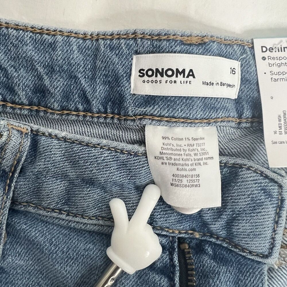 Sonoma Women's Jeans Palazzo Wide Leg Jeans Size 16 - Picture 5 of 8